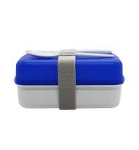 Ланч-бокс Lunch Blue line со столовыми приборами