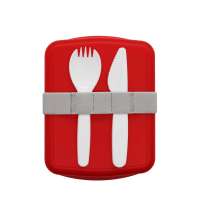 Ланч-бокс Lunch Blue line со столовыми приборами