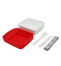 Ланч-бокс Lunch Blue line со столовыми приборами