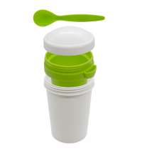 Ланч-бокс Cereal to go Green Line с ложкой