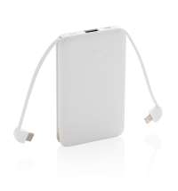 Карманный внешний аккумулятор со встроенным кабелями на 5000 мАч