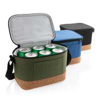 Двухцветная сумка-холодильник с пробковой отделкой