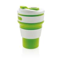Складная силиконовая термокружка, зеленая