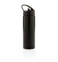 Спортивная бутылка для воды с трубочкой, 500 мл, черный