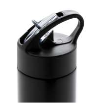 Спортивная бутылка для воды с трубочкой, 500 мл, черный