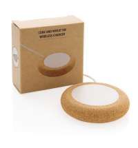 Док-станция из пробки и пшеничной соломы с функцией беспроводной зарядки, 5 Вт