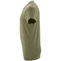 Футболка мужская приталенная REGENT FIT 150, меланж хаки