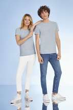 Футболка мужская приталенная REGENT FIT 150, меланж хаки