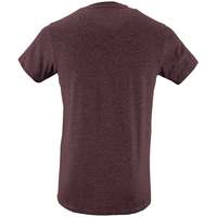 Футболка мужская приталенная REGENT FIT 150, бордовый меланж