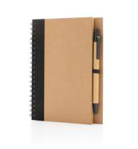 Блокнот на спирали Kraft с ручкой