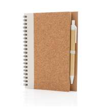 Блокнот на спирали Cork с ручкой