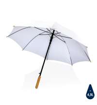 Автоматический зонт-трость с бамбуковой рукояткой Impact из RPET AWARE™, d103 см