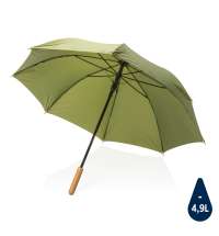 Автоматический зонт-трость с бамбуковой рукояткой Impact из RPET AWARE&trade;, d103 см