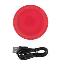 Док-станция для беспроводной зарядки Round, красная