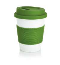 Стакан с крышкой PLA, 350 мл, зеленый