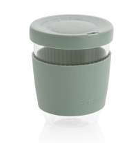 Стакан из боросиликатного стекла Ukiyo с силиконовой крышкой и держателем