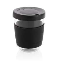 Стакан из боросиликатного стекла Ukiyo с силиконовой крышкой и держателем