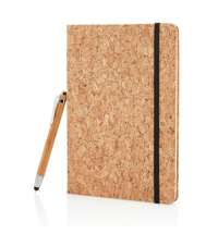 Блокнот Cork на резинке с бамбуковой ручкой-стилус, А5