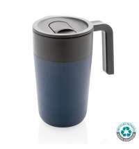 Термокружка из переработанного полипропилена GRS и нержавеющей стали с ручкой, 480 мл