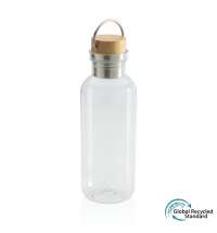 Бутылка для воды из rPET GRS с крышкой из бамбука FSC, 680 мл