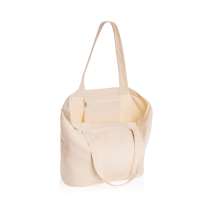 Сумка-шоппер Impact из переработанного неокрашенного канваса AWARE™ с карманом, 240 г/м²