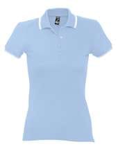 Голубая с белым рубашка поло женская «Practice Women 270»