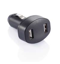 Зарядное устройство для автомобиля с 2 USB-портами, черный