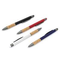 Ручка металлическая Сайрис софт-тач, красная