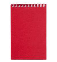 Блокнот Dali Mini в клетку, красный