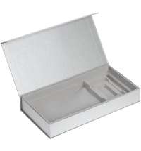 Коробка Planning с ложементом под набор с планингом, ежедневником, ручкой и аккумулятором, серебристая