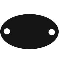 Шильдик металлический Alfa Oval, черный