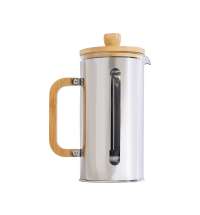Френч-пресс в стальном корпусе и ручкой из бамбука «Coffee break»