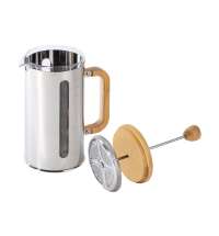 Френч-пресс в стальном корпусе и ручкой из бамбука «Coffee break»