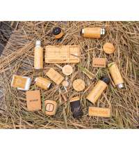 Круглая док-станция Bamboo FSC&reg; для беспроводной зарядки, 5 Вт