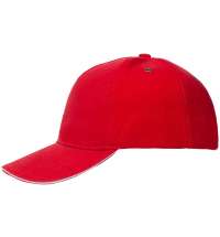 Бейсболка Classic, красная с белым кантом