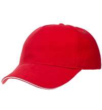 Бейсболка Classic, красная с белым кантом