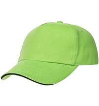 Бейсболка Classic, зеленое яблоко с черным кантом