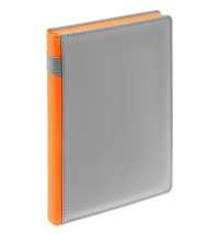 Ежедневник Spain Shall, недатированный, серый с оранжевым