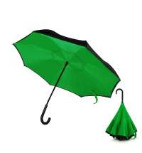 Зонт-трость механический Chaplin, черно-зеленый-S