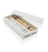 Набор настольных игр Микадо/Домино в деревянной коробке FSC®