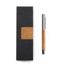 Ручка из натуральной пробки и стали SUVER, Серебро