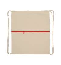 Рюкзак-мешок хлопковый «Lark» с цветной молнией