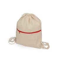 Рюкзак-мешок хлопковый «Lark» с цветной молнией