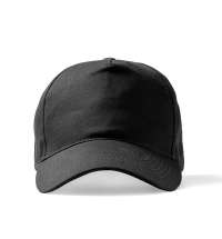 Бейсболка 5-панельная из хлопка FIDES, Черный