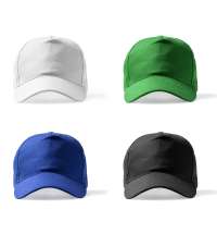 Бейсболка 5-панельная из хлопка FIDES, Белый