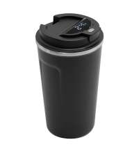 Термокружка Moon с дисплеем, 380мл, черная