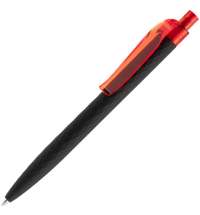 Ручка шариковая Prodir QS01 PRT-P Soft Touch, черная с красным