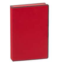 Ежедневник Frame, недатированный, красный с серым