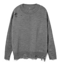 Джемпер оверсайз унисекс Grunge в сумке, серый