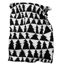 Плед «Танцующий лес», черно-белый